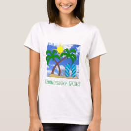 Sommer-Spaß-Strand-Themen-T-Shirt T-Shirt