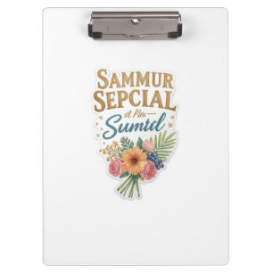 Sommer-Special-Blumen-Sticker   Vintage  Klemmbrett
