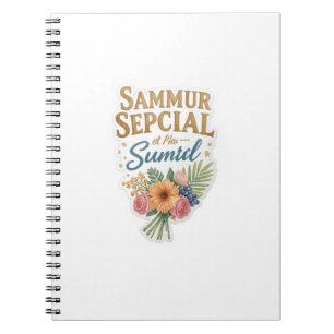 Sommer-Special-Blumen-Sticker Vintage Notizblock
