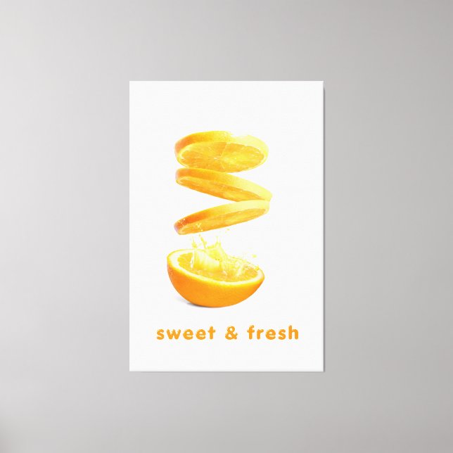 Sommer-Splash Obst-Wandkunst Leinwanddruck (Vorderseite)