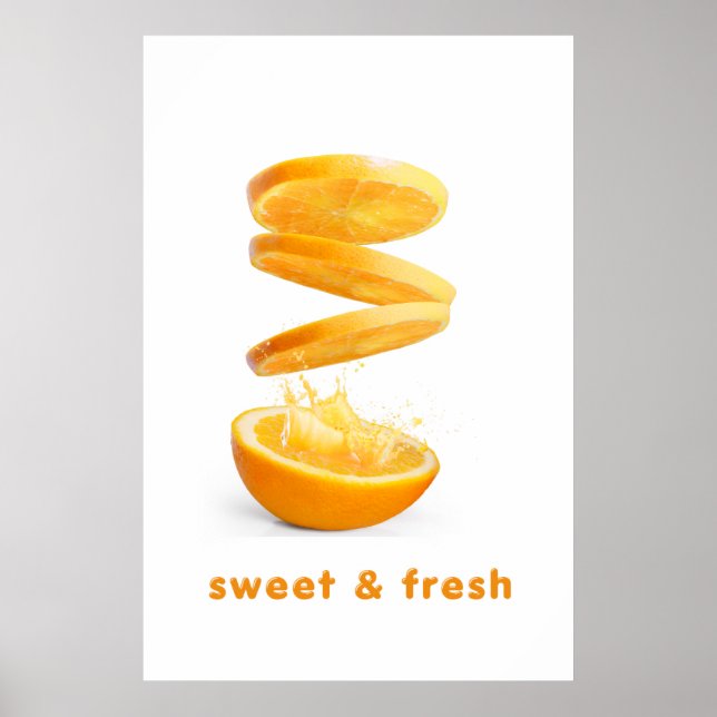 Sommer-Splash Obst-Wandkunst Poster (Vorne)