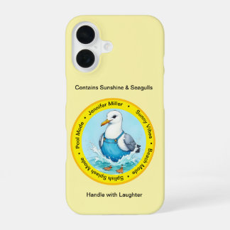 Sommer Splish Splash Spaß verkleidete Möwe iPhone 16 Hülle