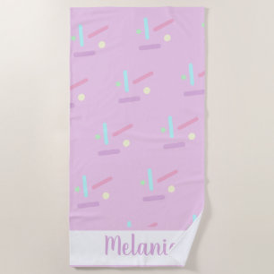 Sommer-Sprinkles-Pastell-Name-Strandtuch Strandtuch