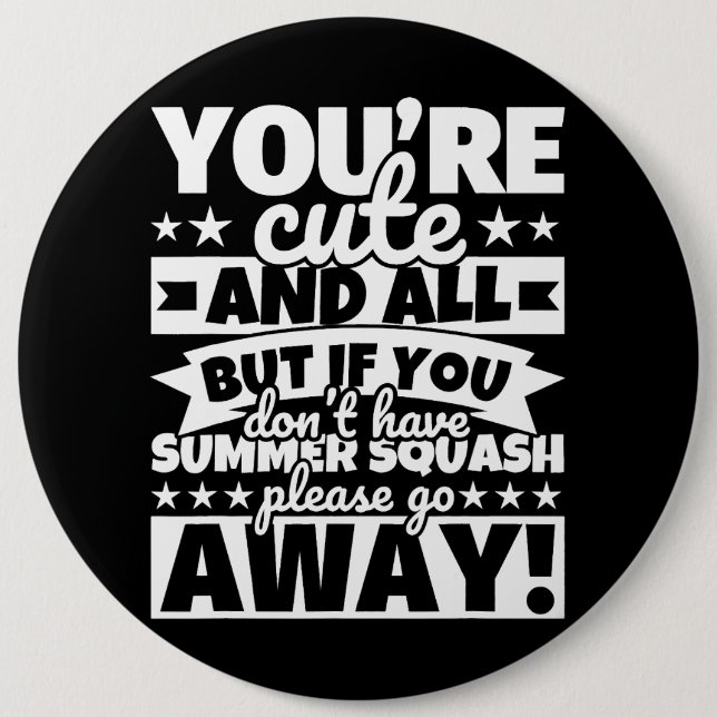 Sommer Squash Lover Food Funny Button (Vorderseite)