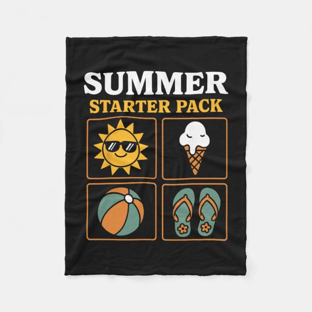 Sommer Starter Pack Sonnen Flip Flops Ll Und Eiscr Fleecedecke (Vorderseite)
