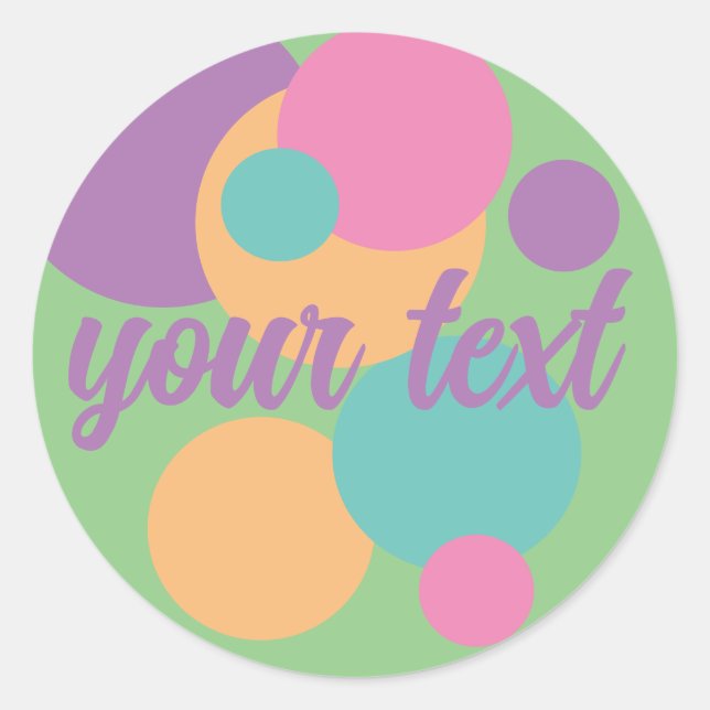 Sommer STICKER pastellfarbener Regenbogen Konfetti (Vorderseite)