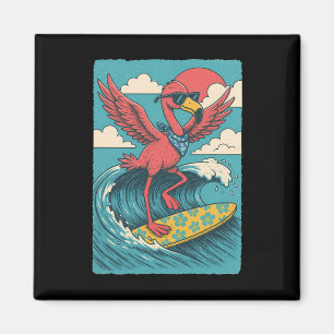 Sommer Stimmung Flamingo Surfen Strand Stimmung Ur Magnet