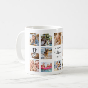 Sommer Stimmung Foto Collage weiß schwarz Kaffeetasse