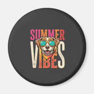 Sommer Stimmung Hund Sonnenbrille Magnet