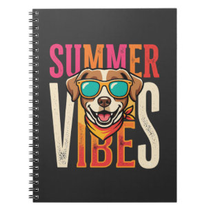 Sommer Stimmung Hund Sonnenbrille Notizblock