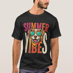 Sommer Stimmung Hund Sonnenbrille T-Shirt