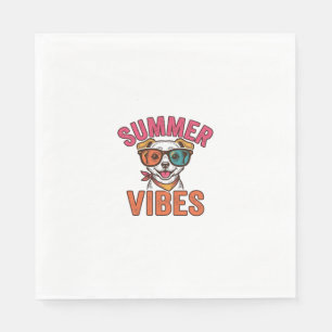 Sommer Stimmung Hund Sonnenbrille Vintage Shirt De Serviette