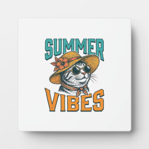 Sommer Stimmung Katze Vintage Gravur Design_1 Fotoplatte