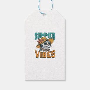 Sommer Stimmung Katze Vintage Gravur Design_1 Geschenkanhänger