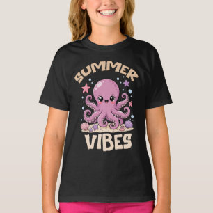 Sommer Stimmung Kinder Oktopus T-Shirt