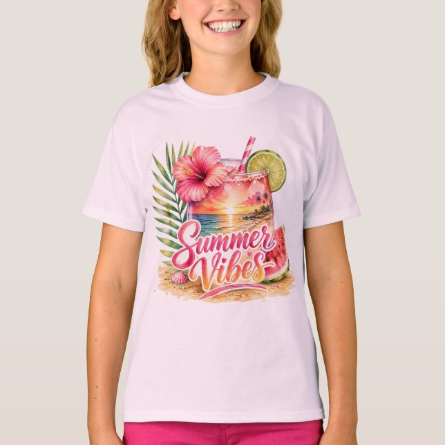 Sommer Stimmung Kinder Unisex T-Shirt (Vorderseite)