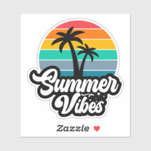 Sommer Stimmung mit Palmen Design Aufkleber