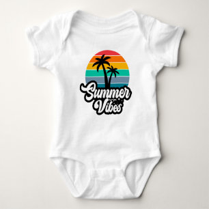Sommer Stimmung mit Palmen Design Baby Strampler