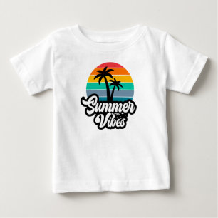 Sommer Stimmung mit Palmen Design Baby T-shirt