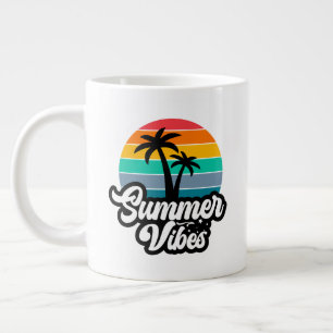 Sommer Stimmung mit Palmen Design Jumbo-Tasse