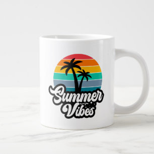 Sommer Stimmung mit Palmen Design Jumbo-Tasse