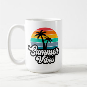 Sommer Stimmung mit Palmen Design Kaffeetasse