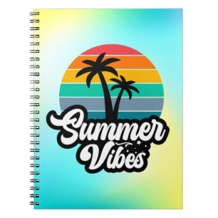 Sommer Stimmung mit Palmen Design Notizblock