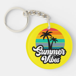 Sommer Stimmung mit Palmen Design Schlüsselanhänger