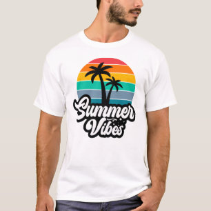 Sommer Stimmung mit Palmen Design T-Shirt