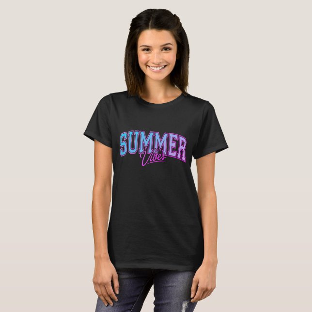 Sommer Stimmung Strand Ästhetik T-Shirt (Vorne ganz)
