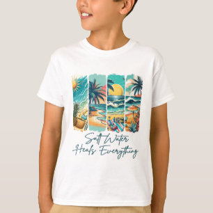 Sommer Stimmung Strandurlaub Salzwasser Heilt Jede T-Shirt