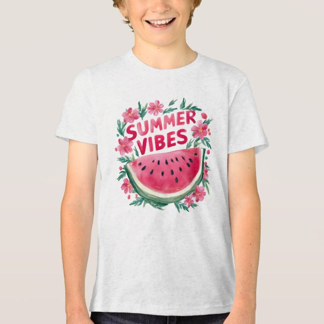 Sommer Stimmung Tri-Blend Shirt (Vorderseite)
