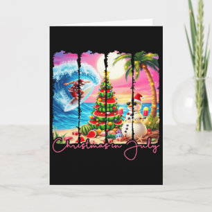 Sommer Stimmung Xmas im Juli Santa Surfen Strandtr Karte