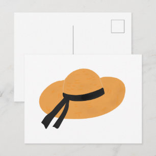 Sommer Strand Breitkrempen Strohhut Geschenk Postkarte