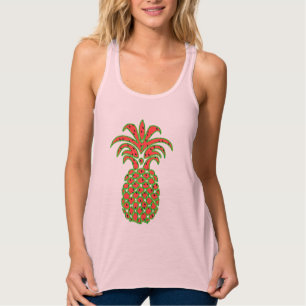 Sommer Strand bunt pinapa T - Shirt Design
