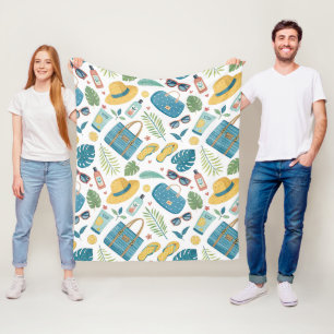 Sommer Strand Essentials Muster (2) Fleecedecke