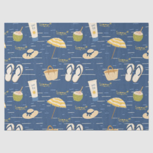Sommer Strand Essentials Muster (3) Seidenpapier