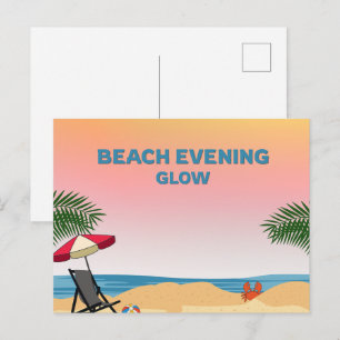 Sommer-Strand-Event  Glow Postkarte