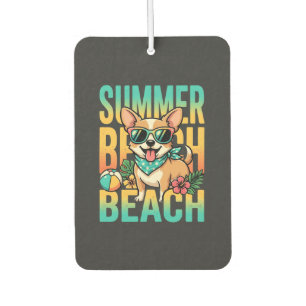 Sommer Strand Hund Urlaub Vektor Autolufterfrischer