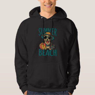 Sommer-Strand-Hund-Vintage-Sonnenbrille-Shirt-Desi Hoodie