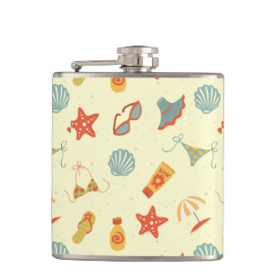 Sommer-Strand-Muster Flachmann