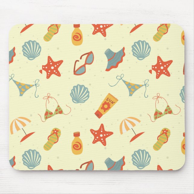 Sommer-Strand-Muster Mousepad (Vorne)