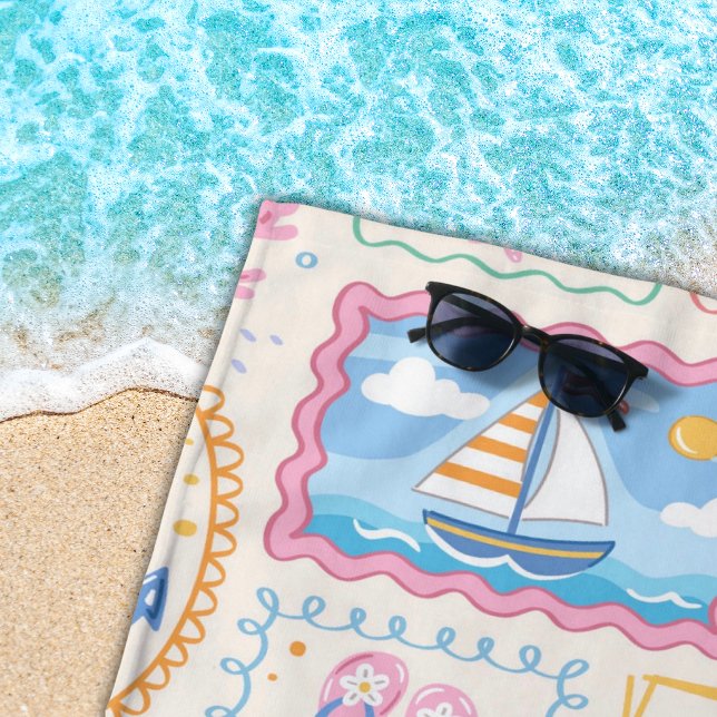 Sommer Strand Muster Süßer Strand  Strandtuch (Von Creator hochgeladen)