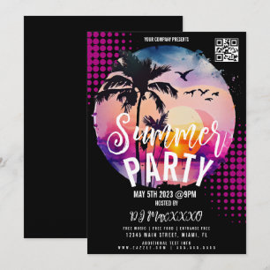 Sommer-Strand-Nacht-Veranstaltung-Party-Bar-Club-F Einladung