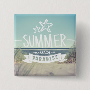 Sommer-Strand-Paradies Button