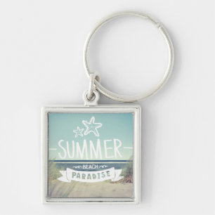 Sommer-Strand-Paradies Schlüsselanhänger