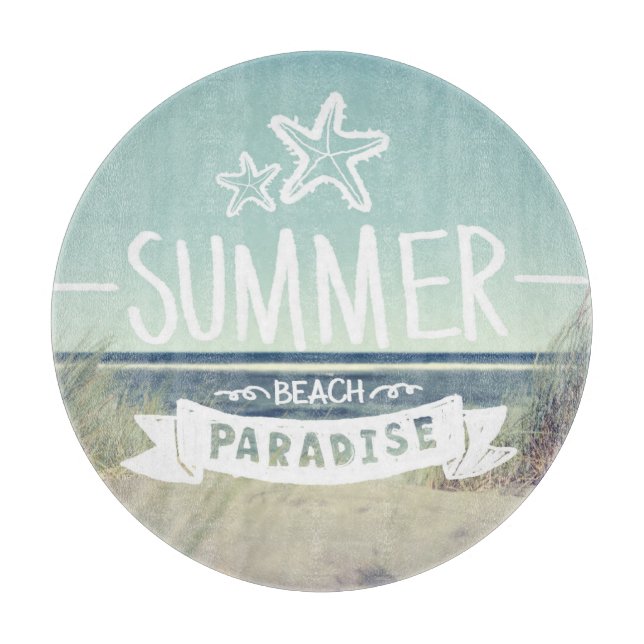 Sommer-Strand-Paradies Schneidebrett (Vorderseite)