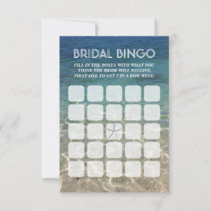 Sommer Strand Seestern 5x5 Braut-Bingo-Karten