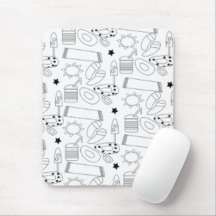 Sommer-Strand-Themen-Gliederungsmuster  Mousepad