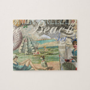 Sommer Strand Vintage Oktopus Antik Segeln Puzzle